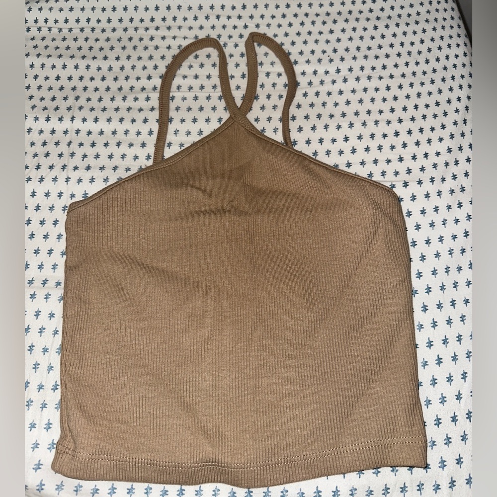Brown Zara crop top